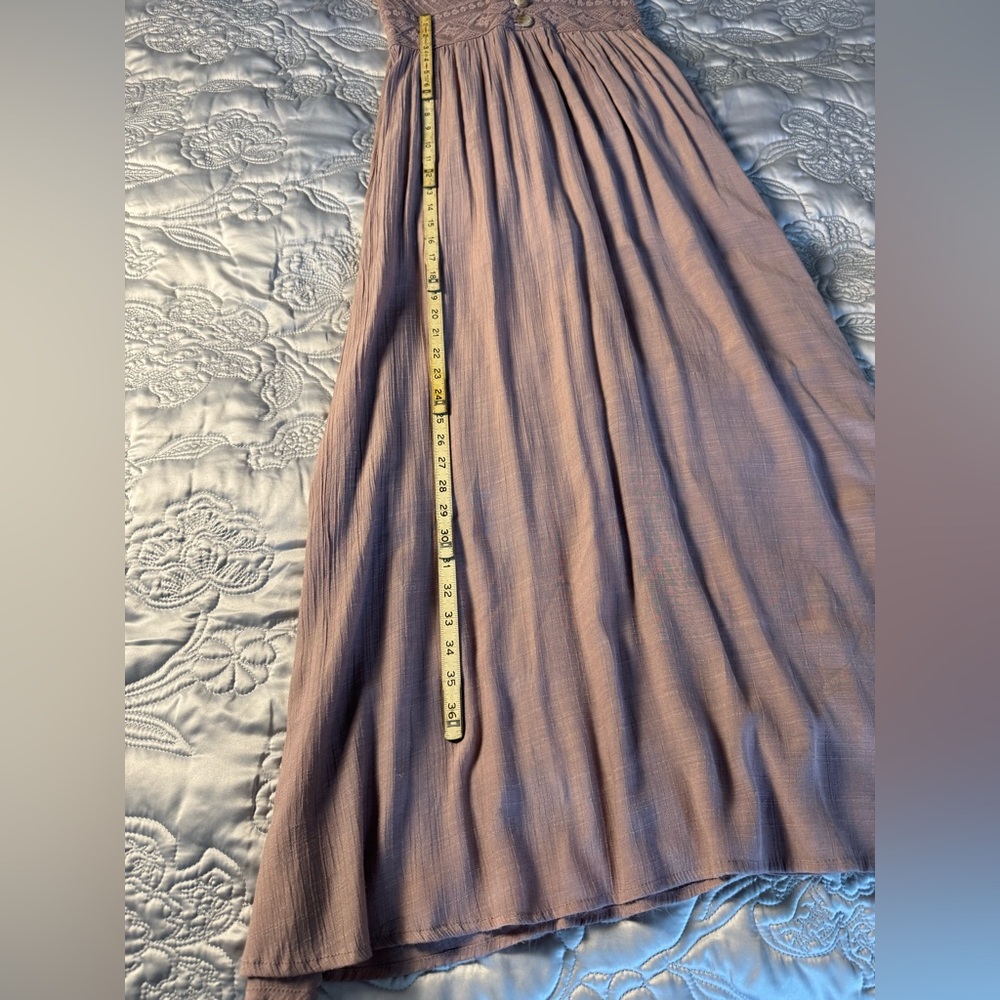 Alter’d State Mauve Lace-Trimmed Maxi Dress - Picture 14 of 16